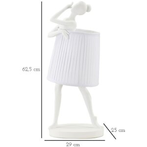 Mauro Ferretti lampă de masă Ballet E14 Ø 29x25x62,5 cm alb