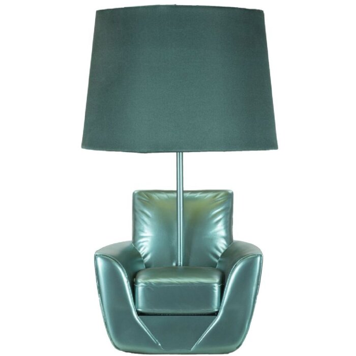 Mauro Ferretti lampă de masă mid-century E27 26x43 cm turcoaz