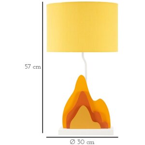 Luminoare de masă Mauro Ferretti Color E27 30x57 cm galben