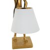 Mauro Ferretti Tischleuchte Kaninchenbestand E14 26x16x47 cm gold weiß