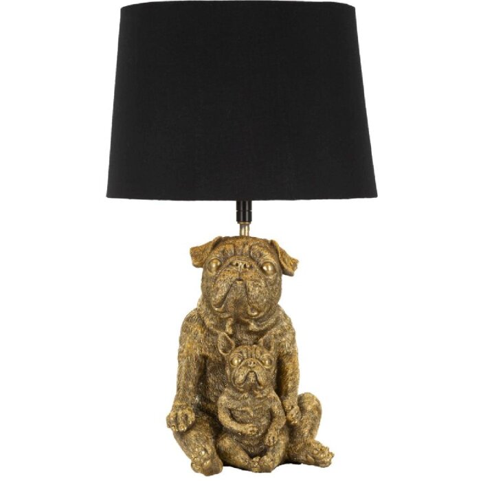 Luminoare de masă Mauro Ferretti Câine E27 ∅ 26x43,8 cm aur negru
