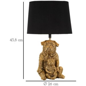 Luminoare de masă Mauro Ferretti Câine E27 ∅ 26x43,8 cm aur negru