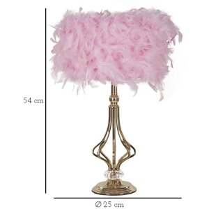 Luminoarea de masă Mauro Ferretti Tarty E27 Ø 25x54 cm roz gold