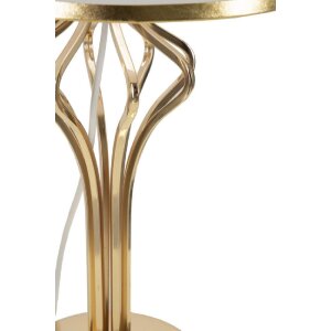 Luminoare de masă slim Mauro Ferretti E27 Ø 28 x 53 cm alb auriu