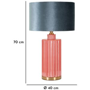 Mauro Ferretti Tischleuchte Helenenturm E27 Ø 40x70 cm rot blau