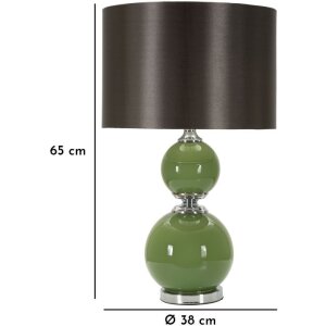 Mauro Ferretti Tischleuchte Eva Zwei E27 Ø 38x65 cm grün schwarz