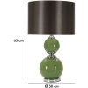 Mauro Ferretti Tischleuchte Eva Zwei E27 Ø 38x65 cm grün schwarz