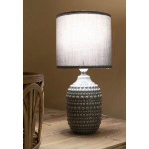 Lampă de noptieră Mauro Ferretti dots E14 Ø 15x30,5 cm gri