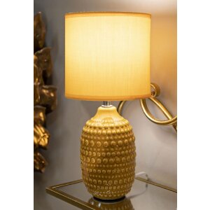 Mauro Ferretti Nachttischleuchte Punkte E14 Ø 15x30,5 cm ocker