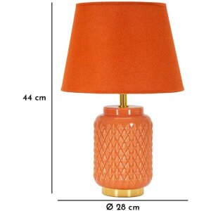 Lampa de masă Mauro Feretti patrulat E27 ⌀ 28x44 cm oranj