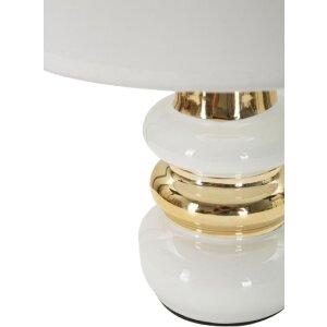 Luminoară de masă Mauro Feretti Liara E14 ⌀ 23x32 cm alb auriu