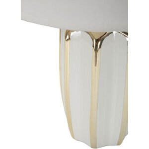 Mauro Ferretti Tischleuchte Cassy E27 Ø 25x40,5 cm weiß gold