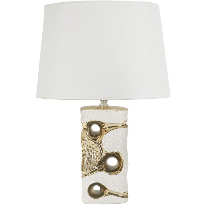 Luminoare de masă Mauro Ferretti Florida E27 ∅ 30 x 43,5 cm alb auriu