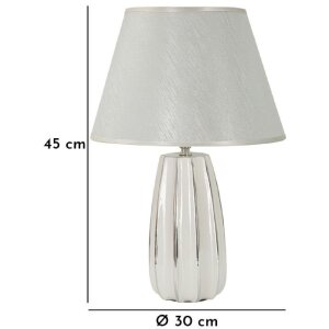 Luminoarea de masă Mauro Ferretti Emi E27 diametru 30x45 cm alb argintu