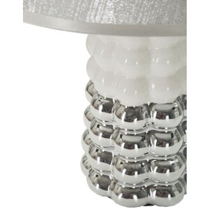 Mauro Ferretti Tischleuchte Lace E14 Ø 23x33 cm weiß silber