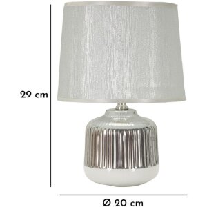 Lumină de masă Mauro Ferretti Lucina E14 ∅ 20x29 cm alb argintiu