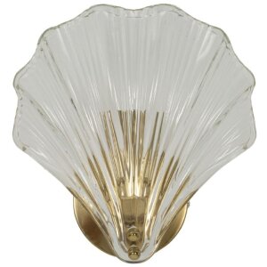 Luminoare de perete Mauro Ferretti Shell E14 20x14x22 cm aur natural