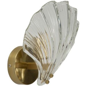 Luminoare de perete Mauro Ferretti Shell E14 20x14x22 cm aur natural