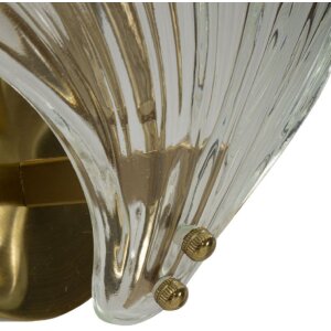 Luminoare de perete Mauro Ferretti Shell E14 20x14x22 cm aur natural