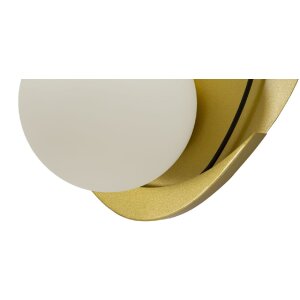 Mauro Ferretti Wandleuchte Kreislauf E27 28x17x32 cm gold schwarz weiß