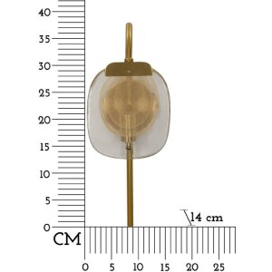 Mauro Ferretti Wandleuchte Softy E14 15x14x38 cm gold natur