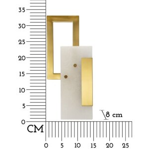 Mauro Ferretti Wandleuchte Würfel E14 15x8x33 cm gold satiniert