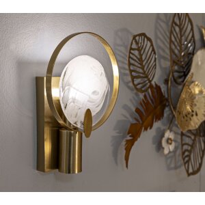 Mauro Ferretti Wandleuchte Oklan E14 20x10x29 cm gold natur