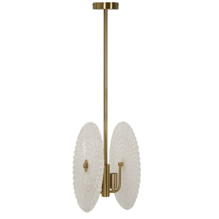 Luminoare de tavan Mauro Ferretti din sticla, E14, dimensiuni 35x18x80 cm, aur alb