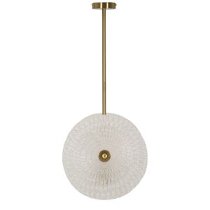 Luminoare de tavan Mauro Ferretti din sticla, E14, dimensiuni 35x18x80 cm, aur alb