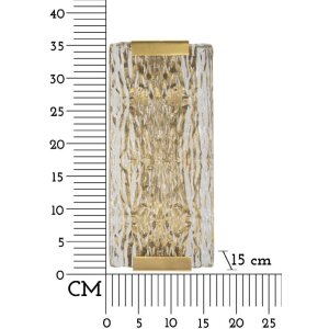 Mauro Ferretti Fanal de perete Oblin E14 36x15x10 cm aur natural