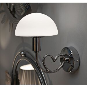 Mauro Ferretti Lampa de perete Lovy E14 argintiu alb 23x15x22 cm