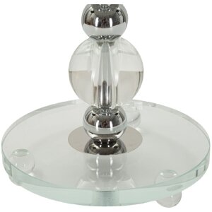 Lumină de masă Mauro Ferretti Tolly E27 Ø 30x48 cm argintiu