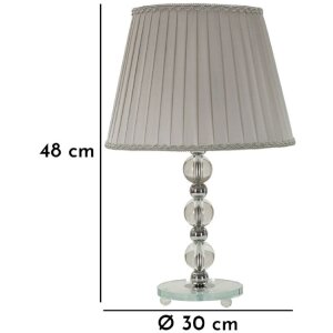 Lumină de masă Mauro Ferretti Tolly E27 Ø 30x48 cm argintiu