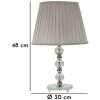Lumină de masă Mauro Ferretti Tolly E27 Ø 30x48 cm argintiu