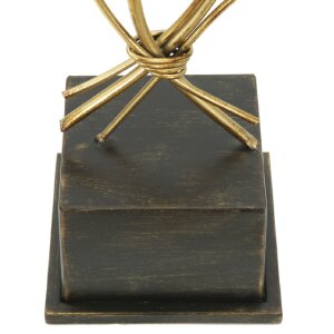 Mauro Ferretti Iris Suport de Lumânare Auriu Negru 29x12,5x44 cm