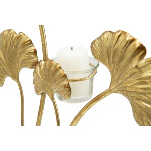 Mauro Ferretti Iris Suport de Lumânare Auriu Negru 29x12,5x44 cm