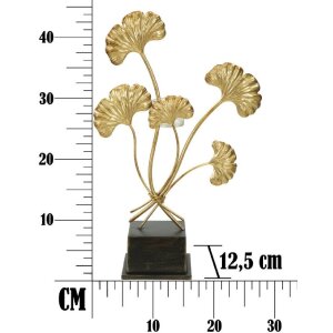 Mauro Ferretti Iris Suport de Lumânare Auriu Negru 29x12,5x44 cm
