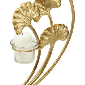 Mauro Ferretti Kerzenhalter Iris 50x12x55 cm gold schwarz