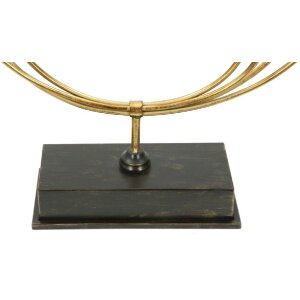 Mauro Ferretti Iris Suport de Lumânare Auriu Negru 50x12x55 cm cu Frunze de Gingko