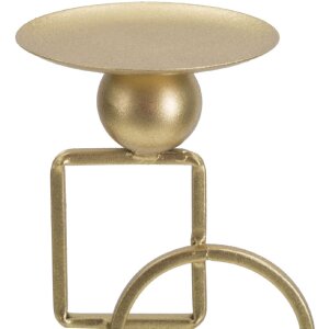 Mauro Ferretti Kerzenhalter Marie 13x10x31,5 cm goldfarben weiß