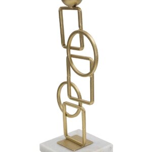 Mauro Ferretti Kerzenhalter Marie 13x10x31,5 cm goldfarben weiß