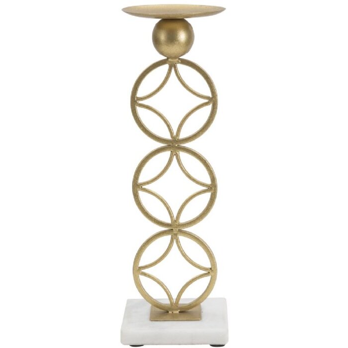 Mauro Ferretti Kerzenhalter Stern 10x10x32 cm goldfarben weiß