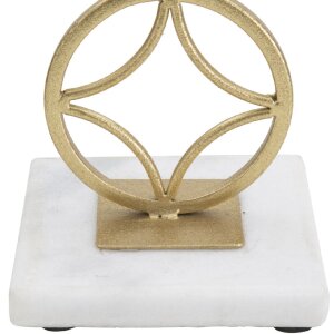 Mauro Ferretti Kerzenhalter Stern 10x10x32 cm goldfarben weiß