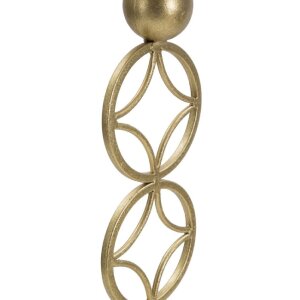 Mauro Ferretti Kerzenhalter Stern 10x10x32 cm goldfarben weiß