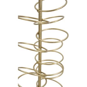 Mauro Ferretti Kerzenhalter Ringe14x13x50,5 cm goldfarben weiß