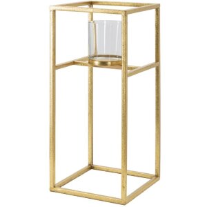 Mauro Ferretti Kerzenhalter Elegant 15x15x35 cm goldfarben
