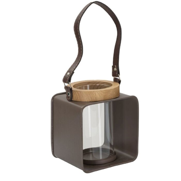 Mauro Ferretti Laterne 16x13x18,5 cm braun