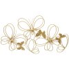 Mauro Ferretti Suport de perete Fluturi 3-flăcări 61x12x34 cm aurii