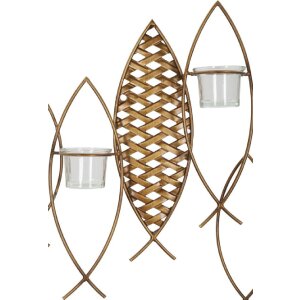 Mauro Ferretti Suport lumânări perete Pești...