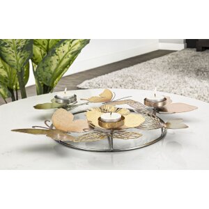 Mauro Ferretti Kerzenhalter Glänzen 3-flammig 39x35,5x7 cm mehfarbig